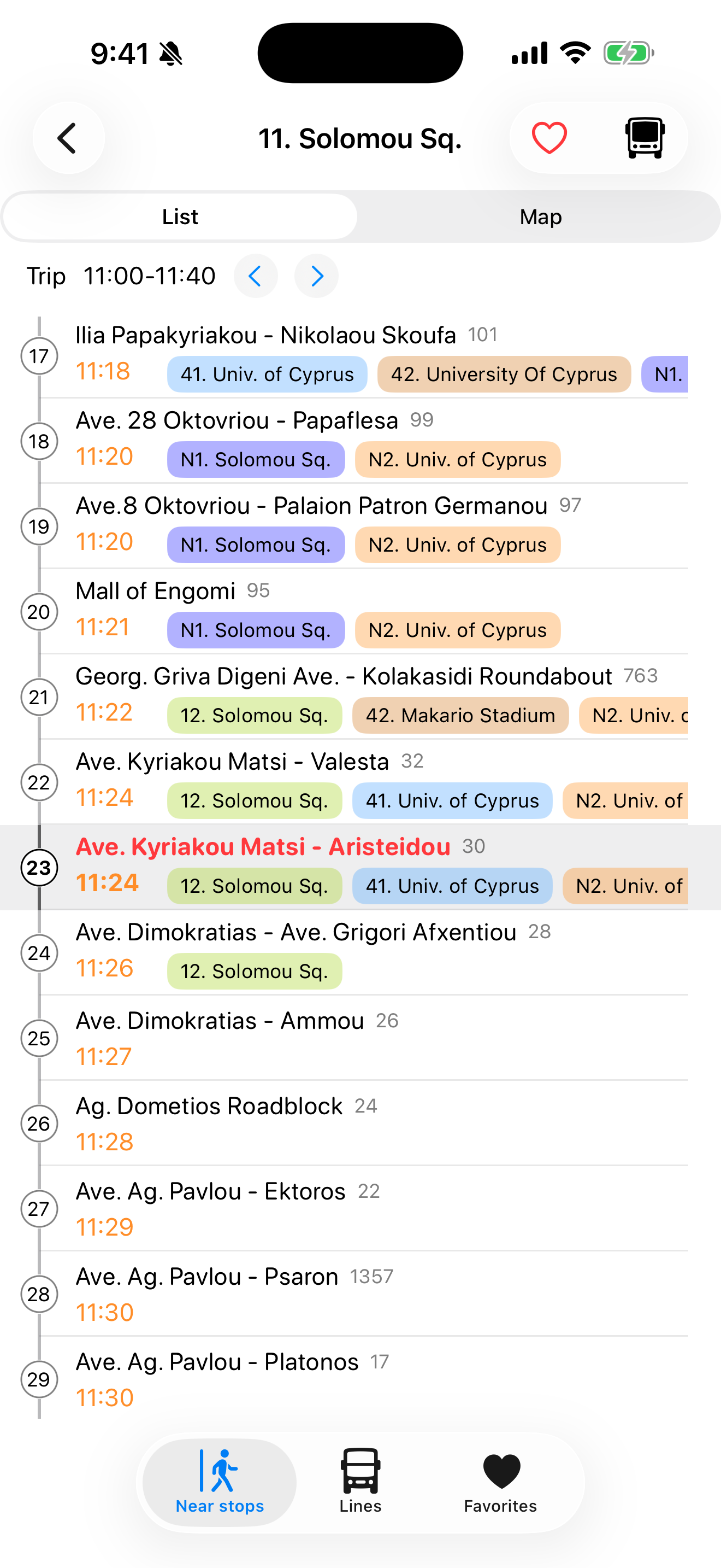 Explore routes and timetables