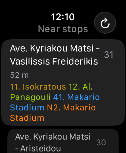 Cyprus Next Bus on Apple Watch